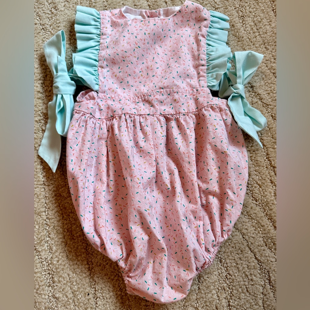 J&L - Pink And Mint Baby Romper
